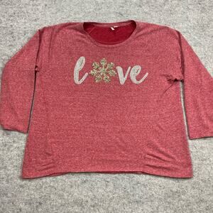 Womens sweater 22/24w snow flakes  love plus Christmas elegant classic ‎ Santa